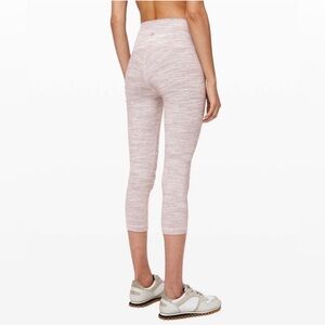 Lululemon 8 Wunder Under High Rise Crop Wee Are From Space Pink Vintage Mauve